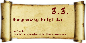 Benyovszky Brigitta névjegykártya