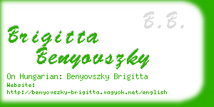 brigitta benyovszky business card
